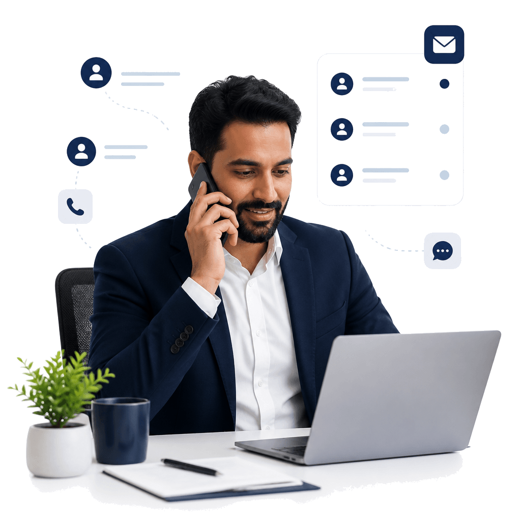 Real estate agent meeting with clients at a property showing