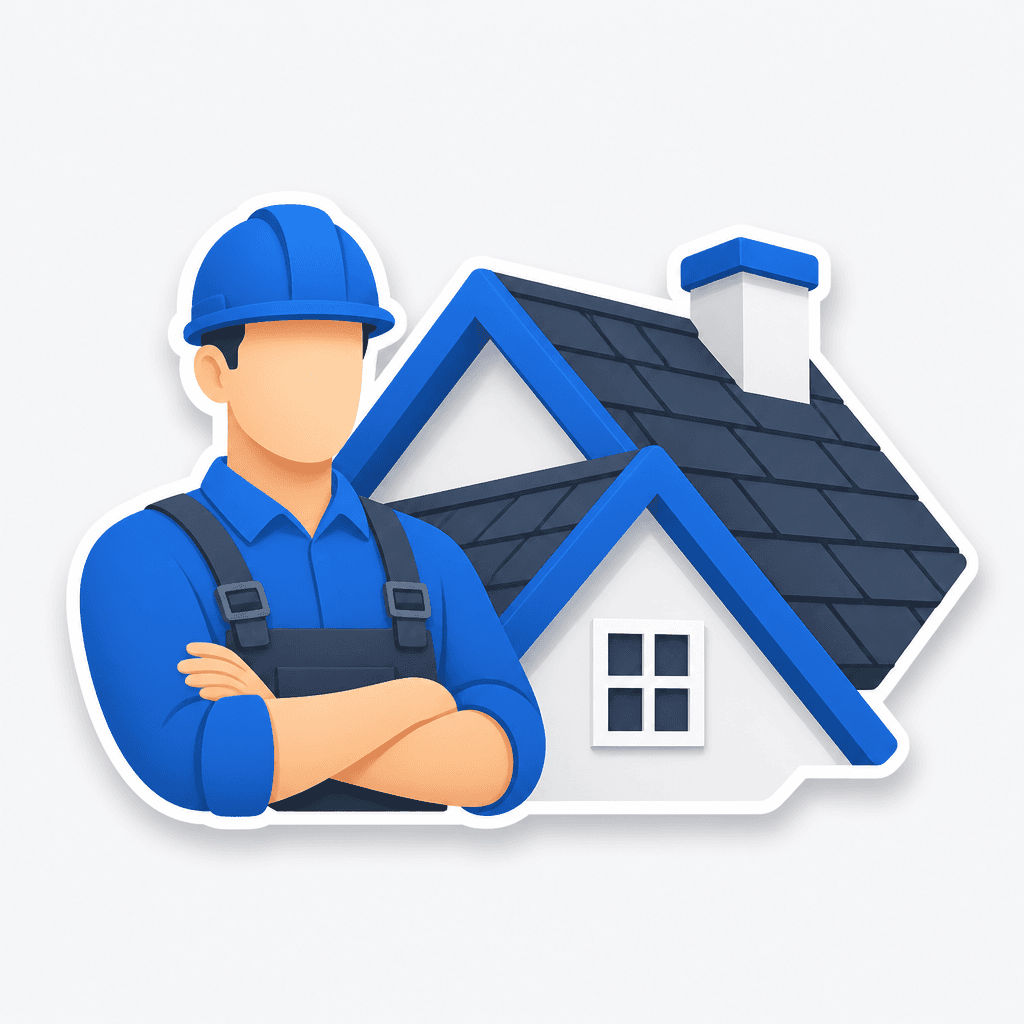 Roofing contractor reviewing a residential roof inspection