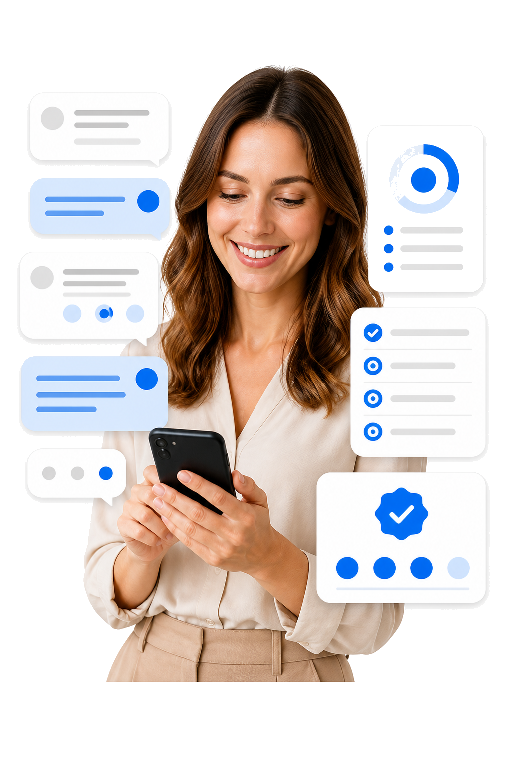 Converzaq AI qualifying a customer conversation into structured details